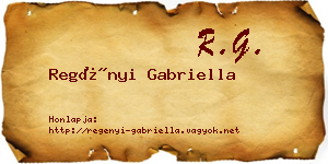 Regényi Gabriella névjegykártya